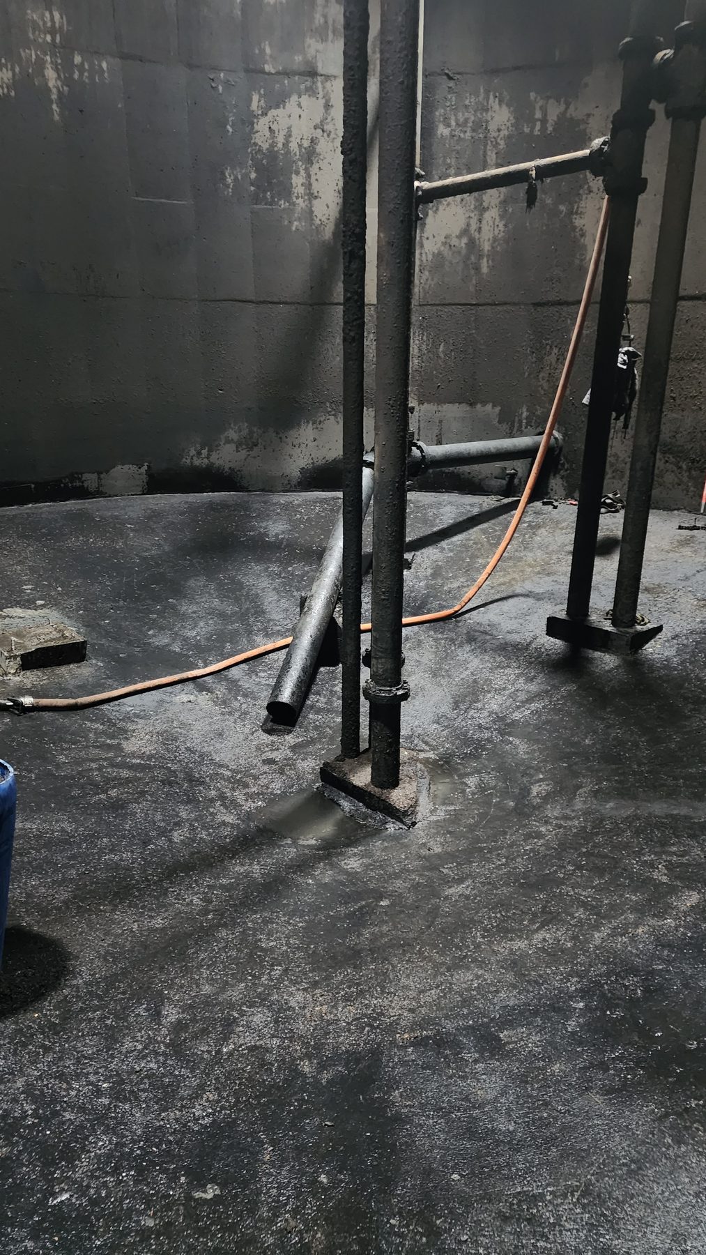 A cleaned anaerobic digester interior at Canandaigua WWTP