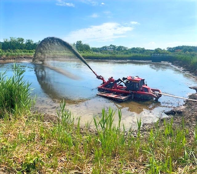 Lagoon cleaning at Latham, New York